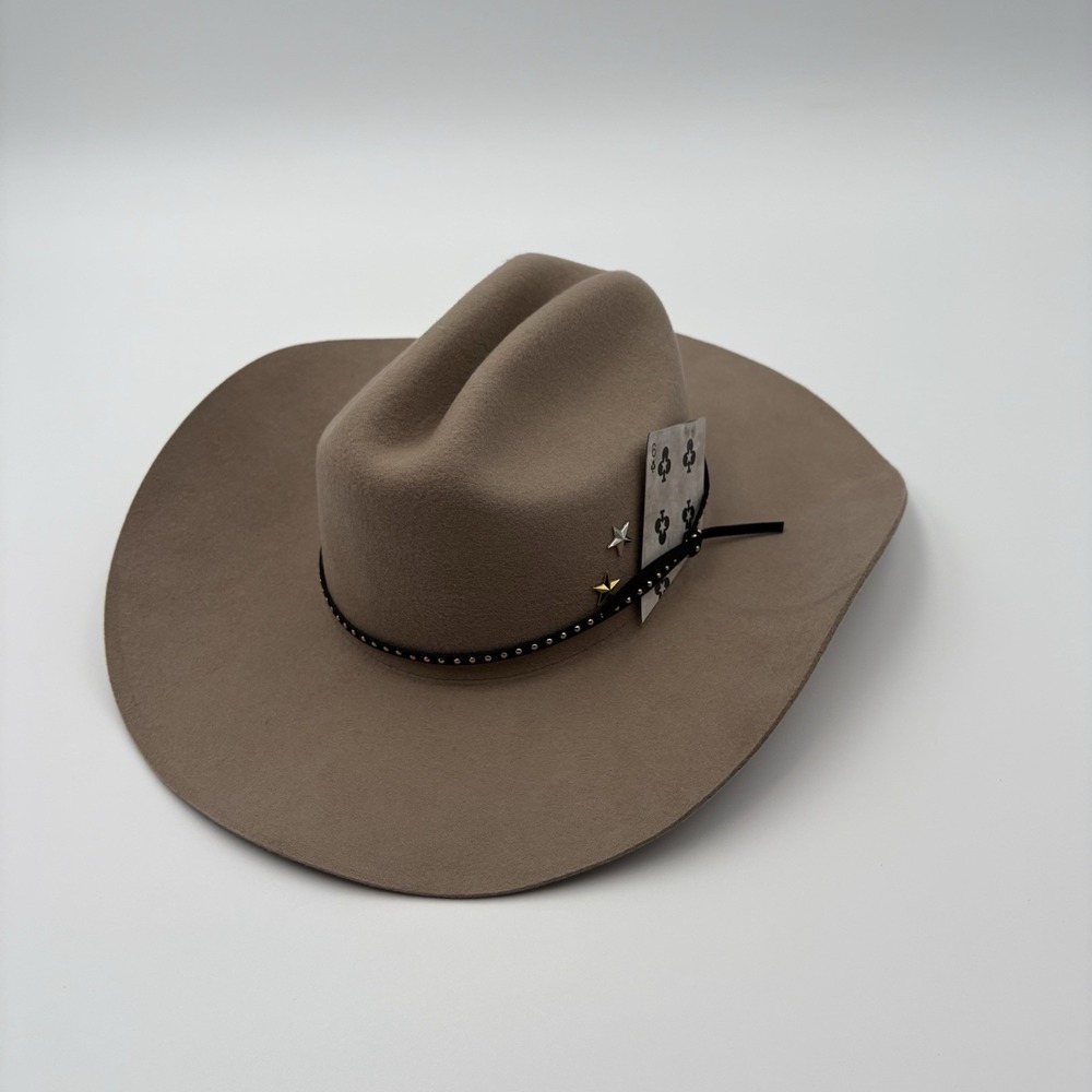 Lack of Color 100% Australian Wool Western Cowboy Hat Tan Star Studs Size M